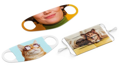 Fino a 10 mascherine personalizzabili e lavabili in lavatrice offerte da Photo Gifts (sconto fino a 73%)