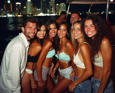 Miami’s Top Yacht Party – Neon Nights with Open Bar Cruise - For 1 Person - Online Reservation Required - In Advance - Miami's Top Water Tours