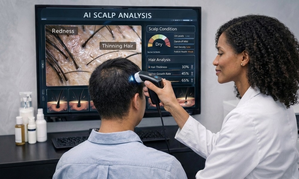 Get One AI Hair & Scalp Analysis with Professional Scalp Evaluation