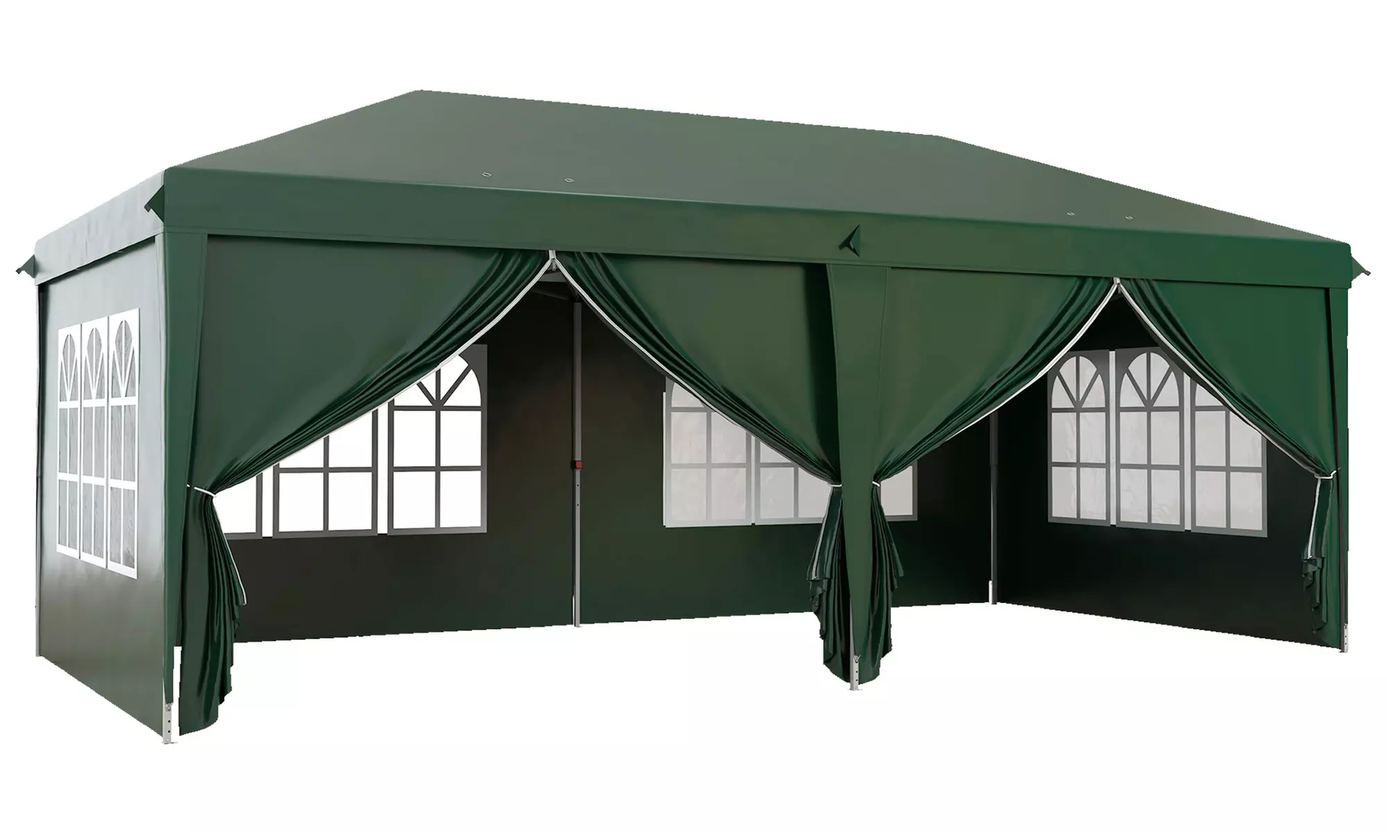 Outsunny Large Pop-Up Gazebo 3x6m with Curtain Walls and Windows
