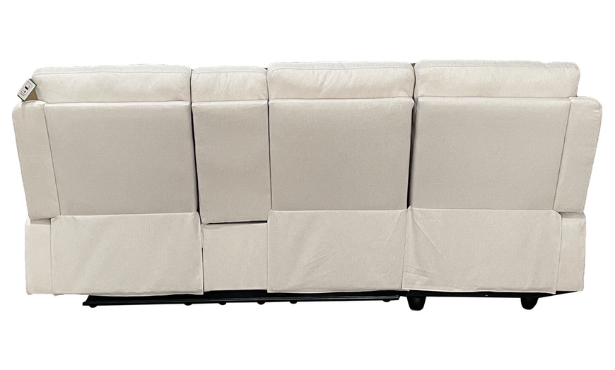Image 20: Sorento Three Seater Fabric Corner Reclining Sofa 