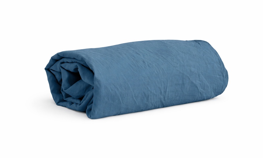 Image 13: 1 ou 2 draps-housses en microlavée, bonnet de 25 cm