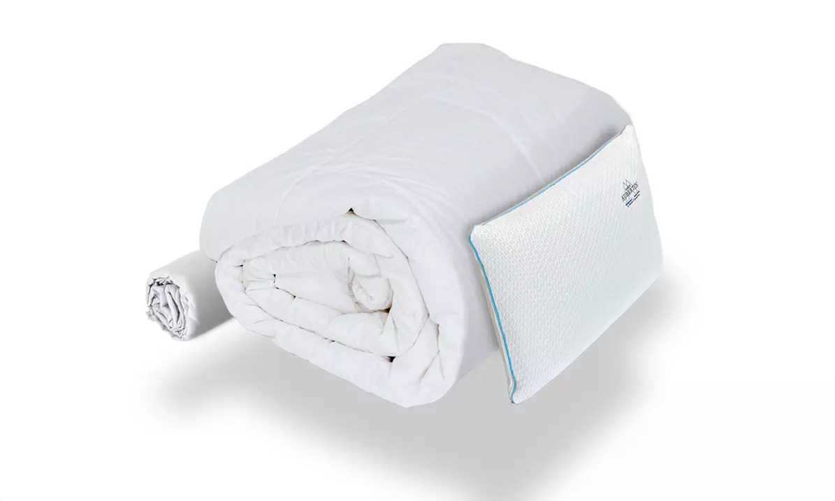 Pack prêt à dormir, couette, oreillers et protège-matelas