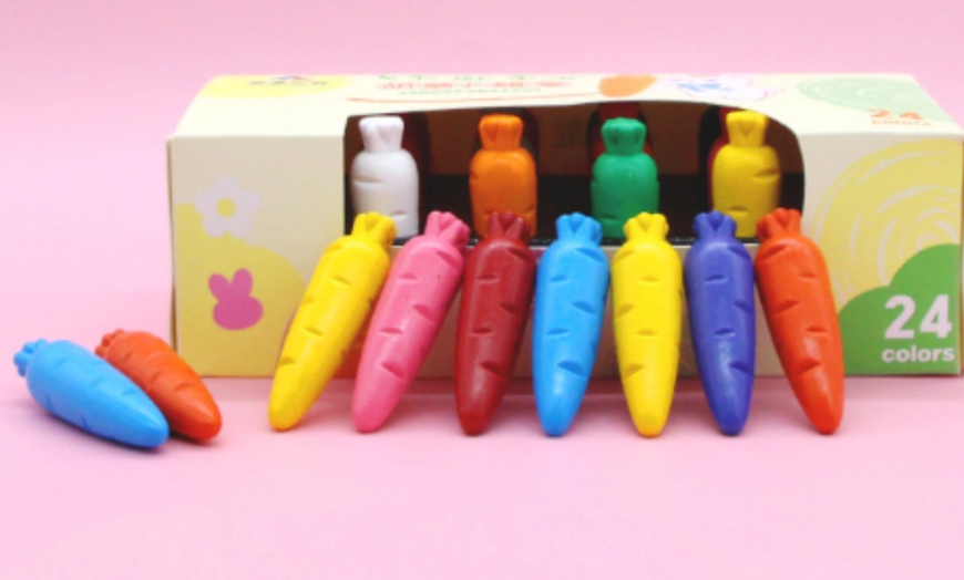 Image 3: Upto 36 Pack of No-dirty-hands Children's Carrot Crayons