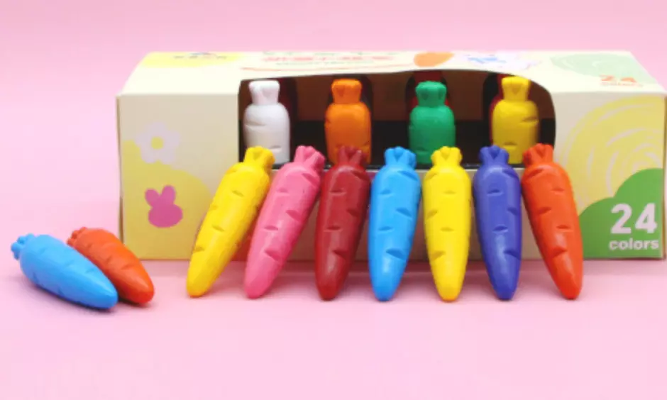 Upto 36 Pack of No-dirty-hands Children's Carrot Crayons