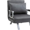Image 8: HomCom Single Sofa Bed Chair/ Convertible Sleeper Chair