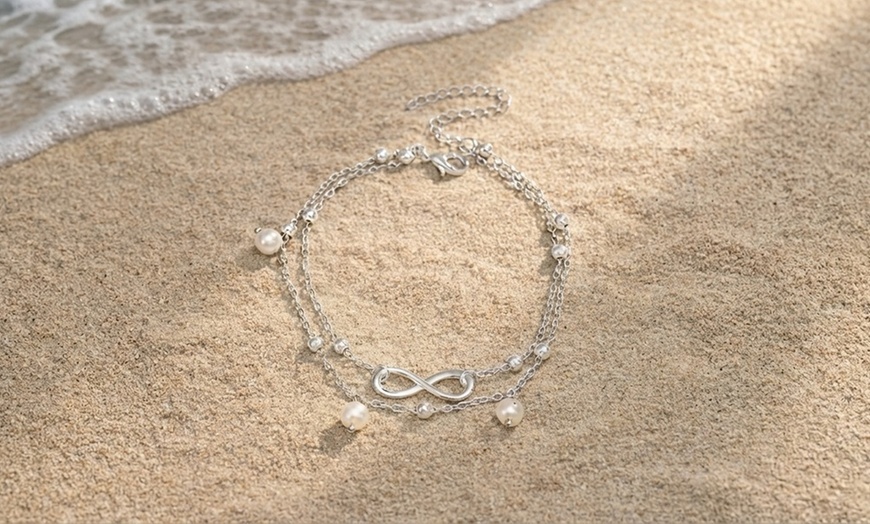 Image 3: Parure de bijoux 3 pièces : bracelet, chevillère et boucles d'oreilles