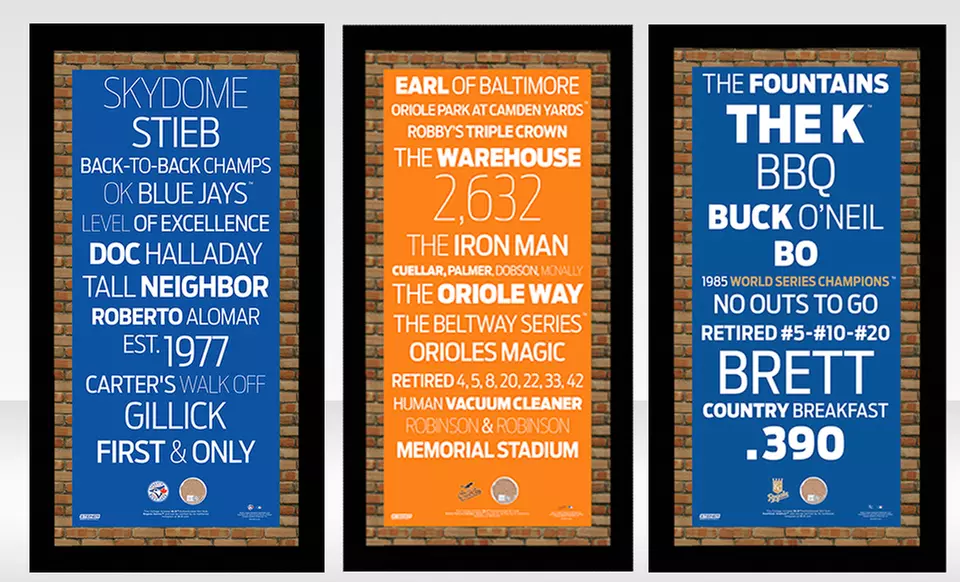 Steiner Sports 9.5"x16" Framed MLB Subway Sign with Authentic Stadium Dirt. Multiple Styles. Free Returns. - Primary Image