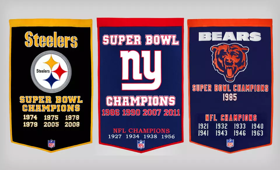 $46.99 for a Winning Streak NFL Dynasty Flag Banner ($79.99 List Price). 16 Teams Available. Free Shipping and Returns. - Primary Image