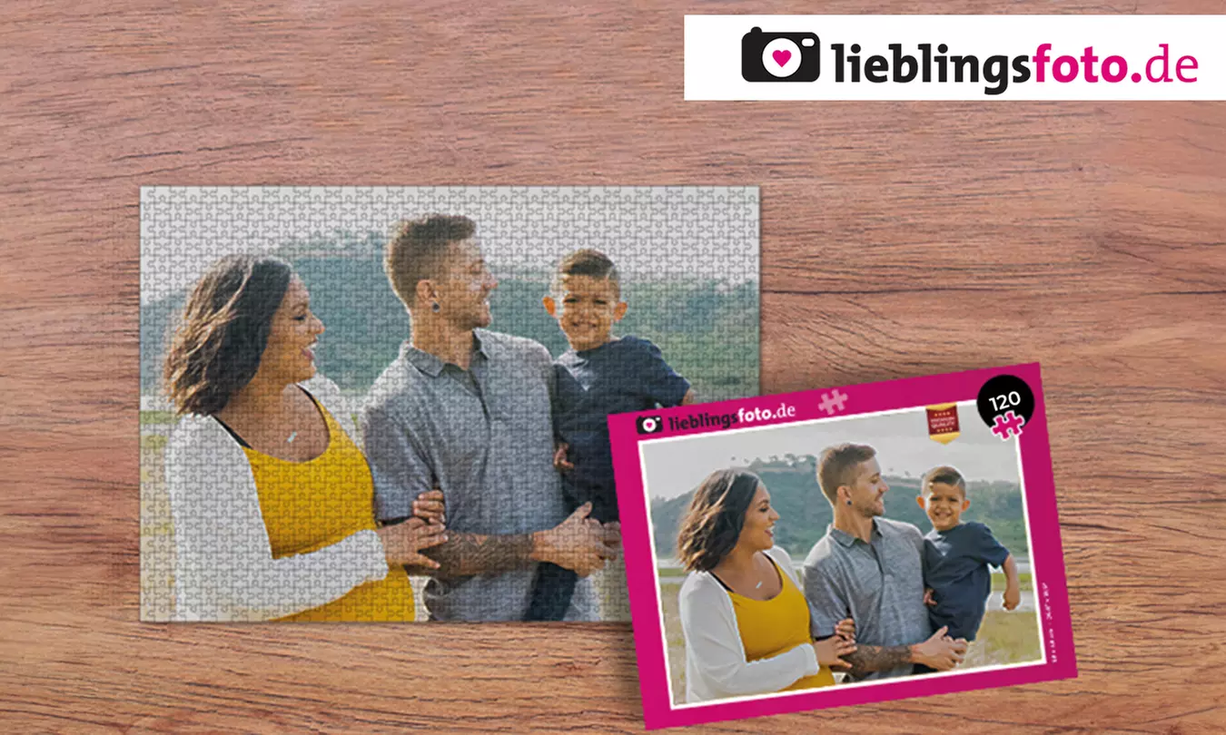 Personalisiertes Foto-Puzzle mit bis zu 1000 Teilen