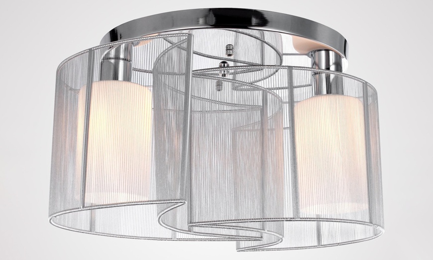 Image 8: HomCom Ceiling Chandelier Light