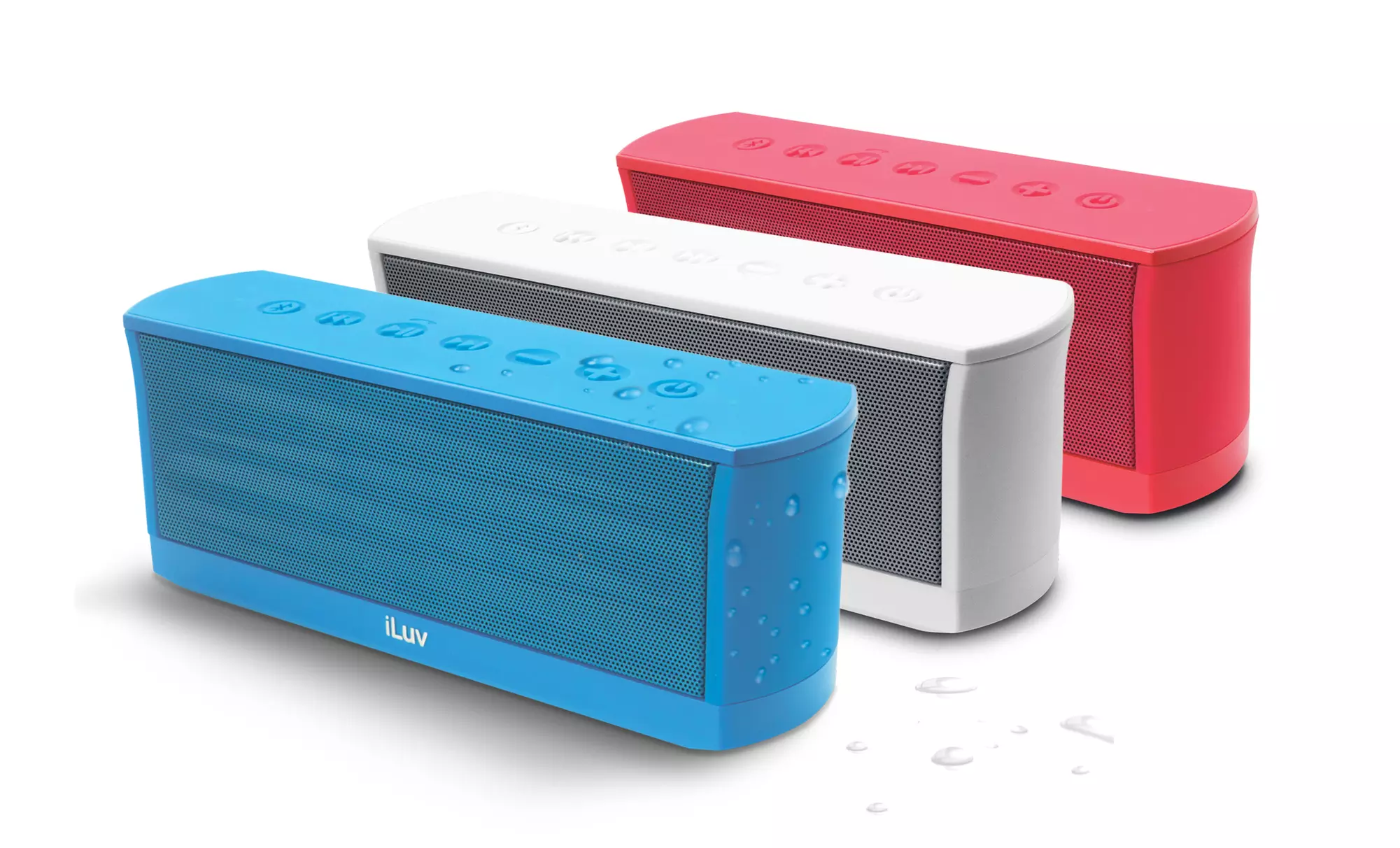 iLuv Splash-Resistant Stereo Bluetooth Speaker with Mic and Controls - Primary Image