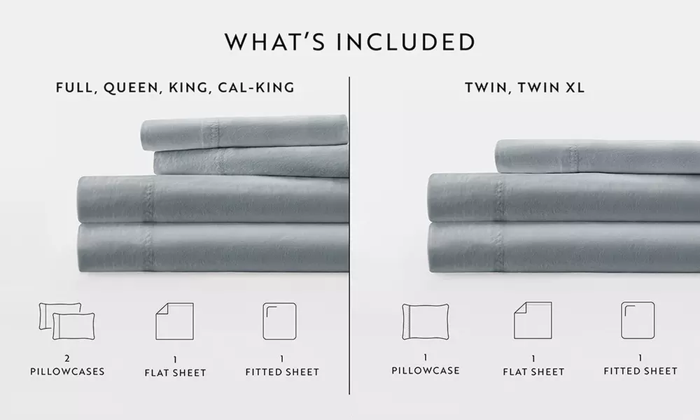 Simply Soft 300 Thread Count Solid Cotton Bed Sheet Set for All Bed Sizes