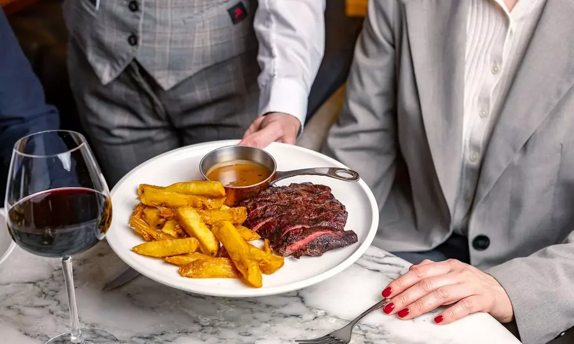 Savor Fillet Steak with Wine for Two or Four in London