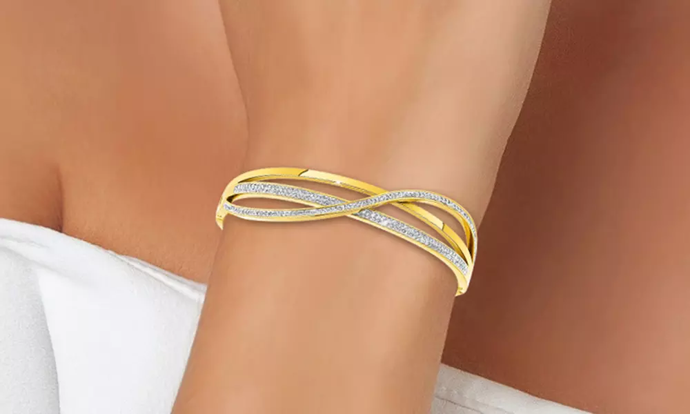 Brazalete con cristales brillantes de SC Crystal