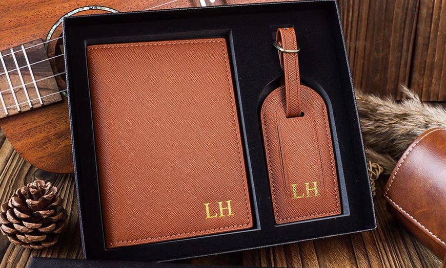 Image 2: 1 oder 2 personalisierbare Gepäckanhänger mit Etui