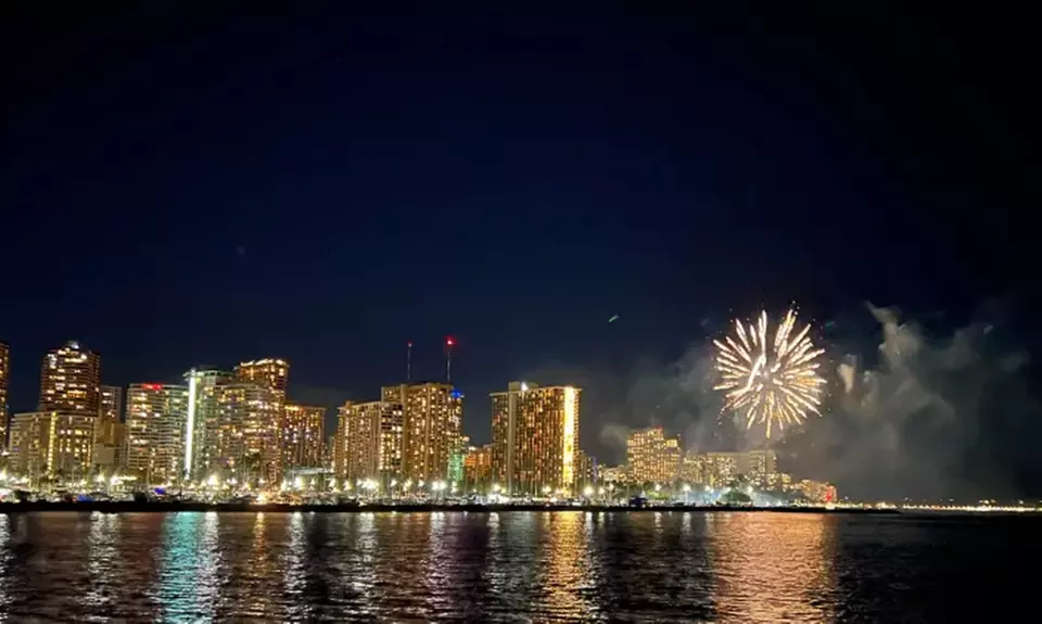 One 1.5-Hour Waikiki Fireworks Cruise for One (Fridays at 6:45 pm)
