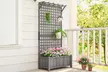 Outsunny Wooden Garden Planter with Trellis and Hanging Roof - Image 3