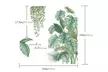 1 ou 2 lots de 2 autocollants muraux en forme de plantes tropicales - Second Medium