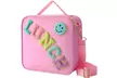 Embroidered Alphabet Smiley Face Portable Insulated Lunch Bag - Second Medium