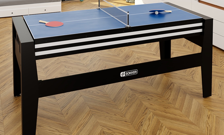 Image 3: Mesa o tablero multijuegos para niños y adultos de Sokker