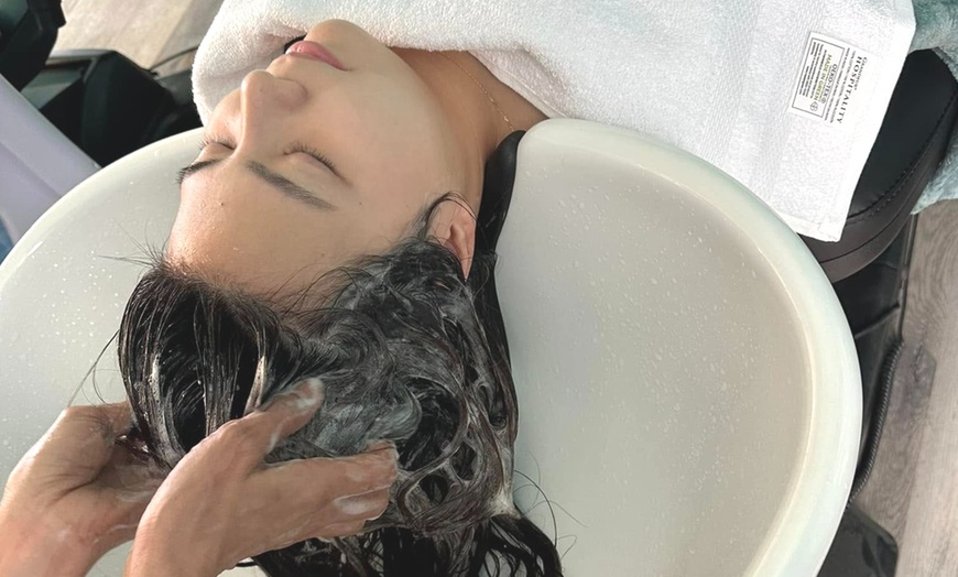 Image 9: 90 Min Deluxe Head Spa w/Massage + Organic Mini-Facial for 1 or 2