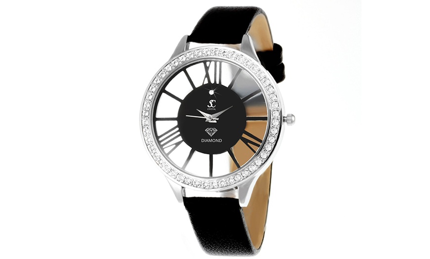 Image 10: Dameshorloge met echte diamant