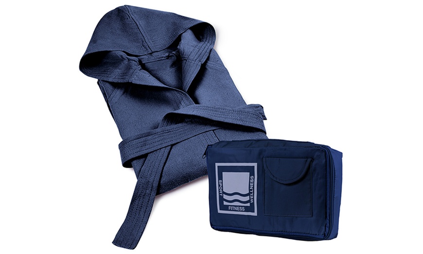 Image 14: Sneldrogend microfiber badjas met capuchon