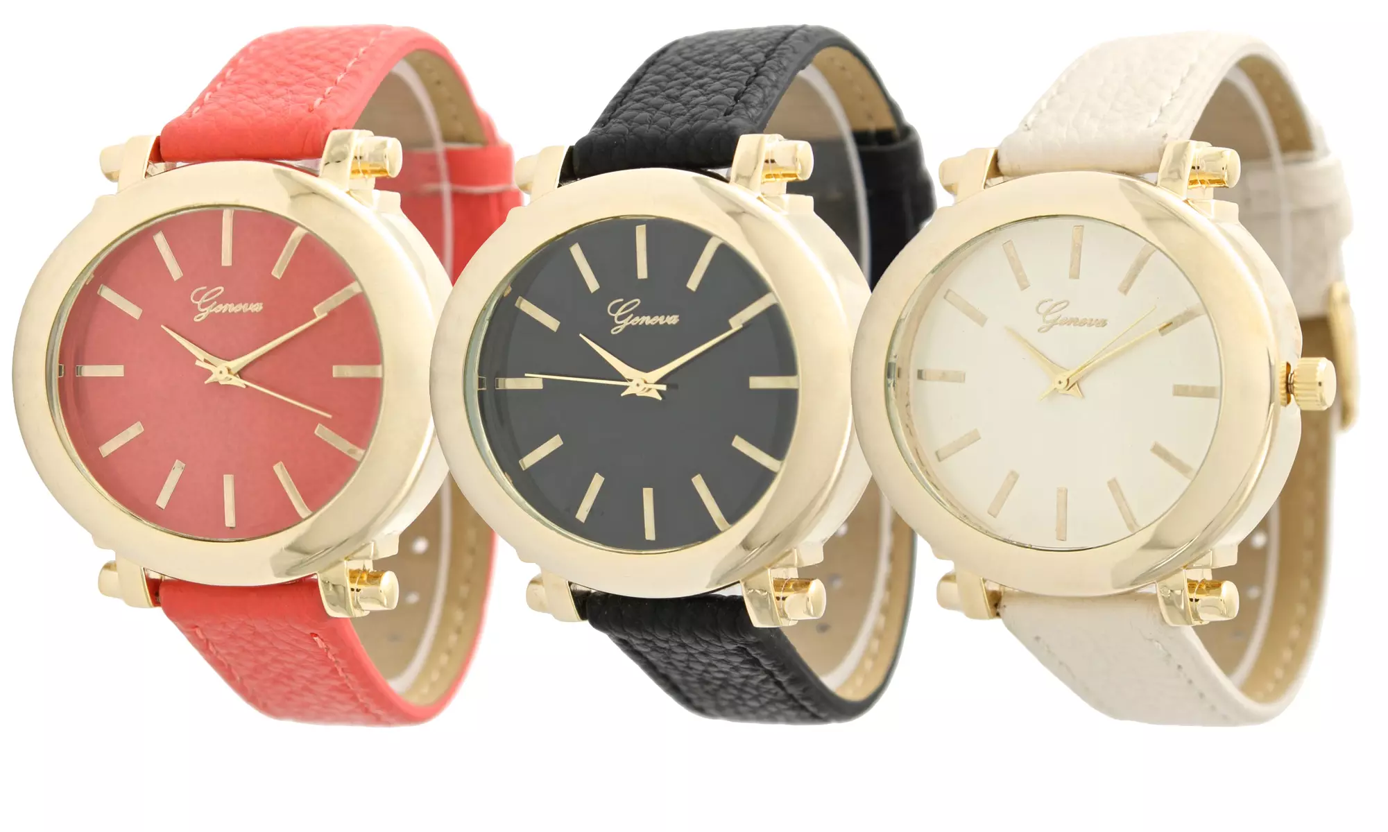 Geneva Women's Limited Edition Leather Watch - Primary Image