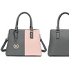 Image 17: Women's Color-block Fashion Tote and Top Handle Handbags