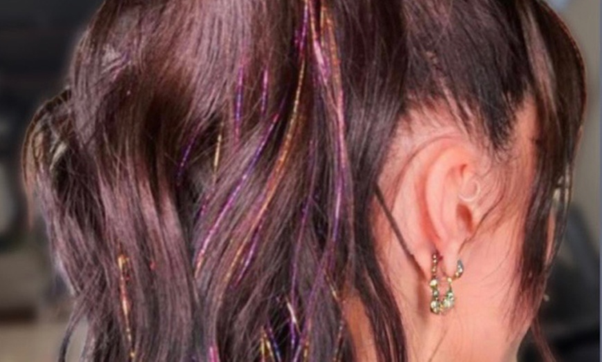 Image 1: Full Head-26 strands Multiple Colors / Hair Tinsels 20 Strands-1 Color