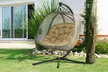 Outsunny Double Hanging Egg Chair in Grey or Cream - Image 5