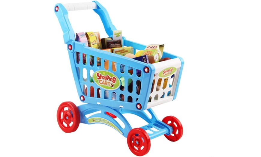 Image 9: deAO Shopping Cart Trolley for Children