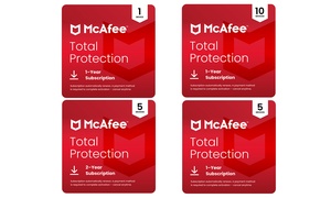 McAfee Total Protection 1, 5, or up to 10 Devices | 1-or 2-years