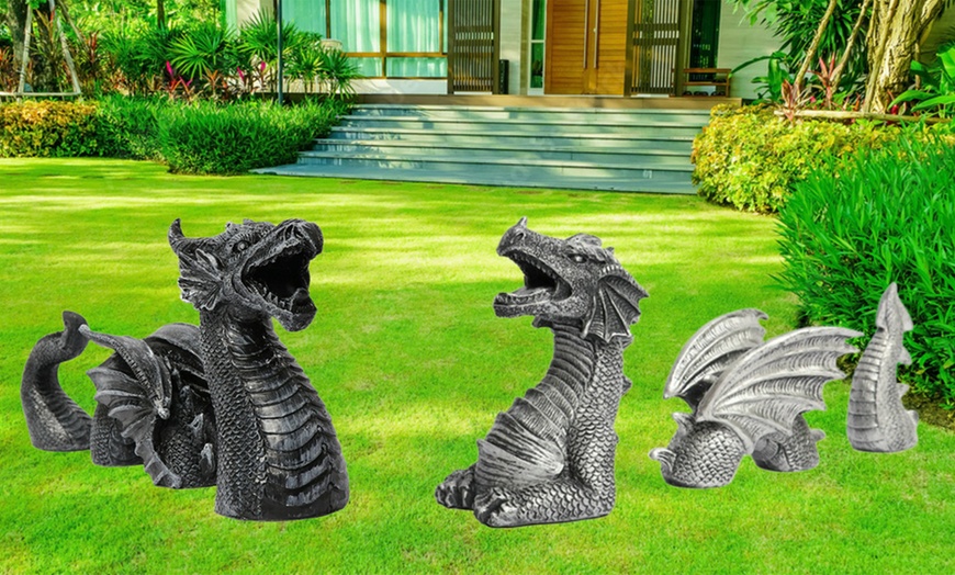 Image 1: Dragon Gothic Garden Decor Statue