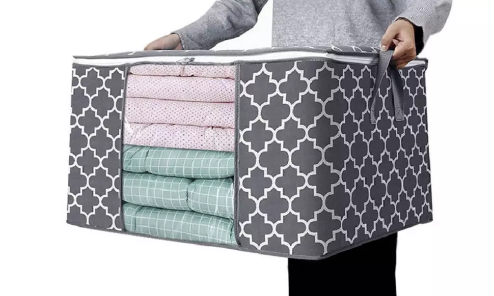 3-Pack 100L Large Capacity Clothes Storage Organizer with Reinforced Handle