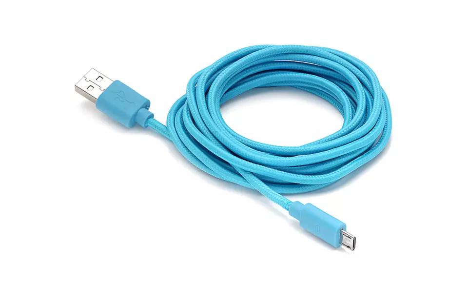 Aduro 10 Ft. Braided Fiber Cloth Charge and Sync Micro-USB Cable - Second Medium