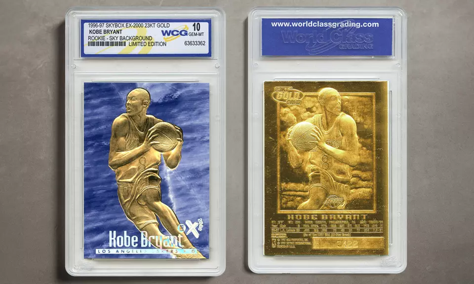 1996-97 KOBE BRYANT SKYBOX EX-2000 Credentials 23K GOLD ROOKIE BLUE *GEM MINT 10