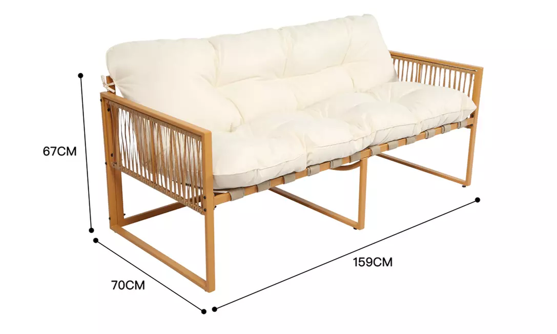 Salon de jardin Kocoon 4, 5 ou 8 places effet rotin, modèle "Forli"