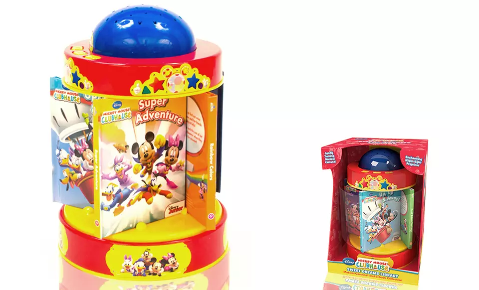 Disney Mickey Mouse Clubhouse Musical Nightlight Carousel and 5-Book Collection - Primary Image