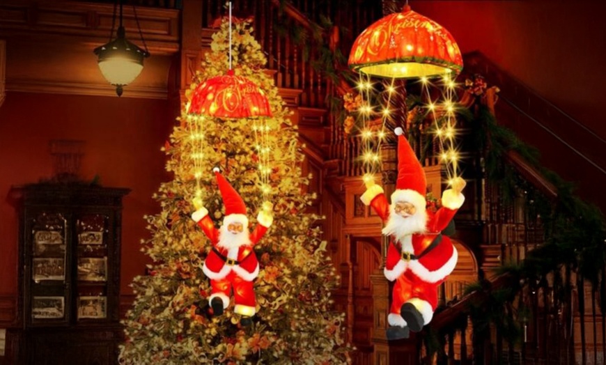 Image 1: Santa Claus Christmas Parachute Lights