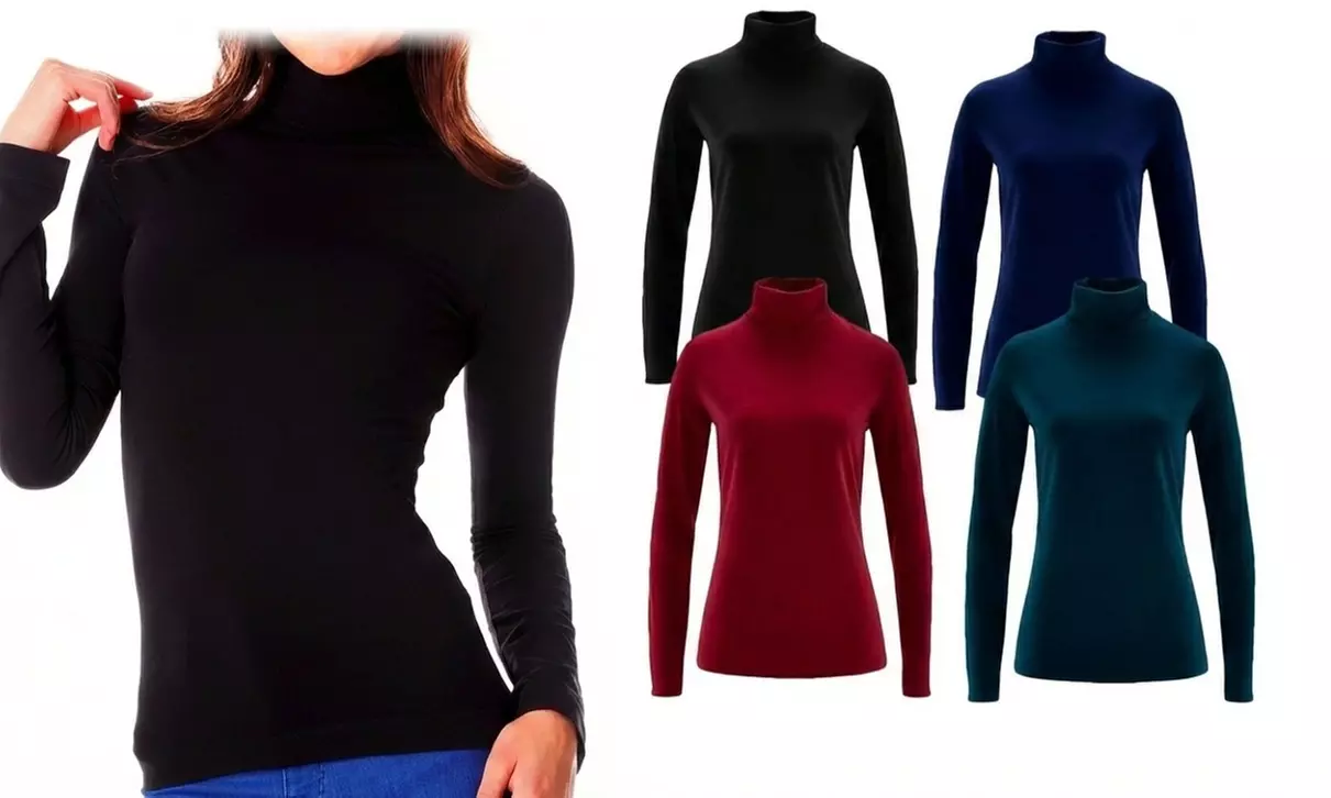 Pack de 5 camisetas térmicas de manga larga y cuello alto