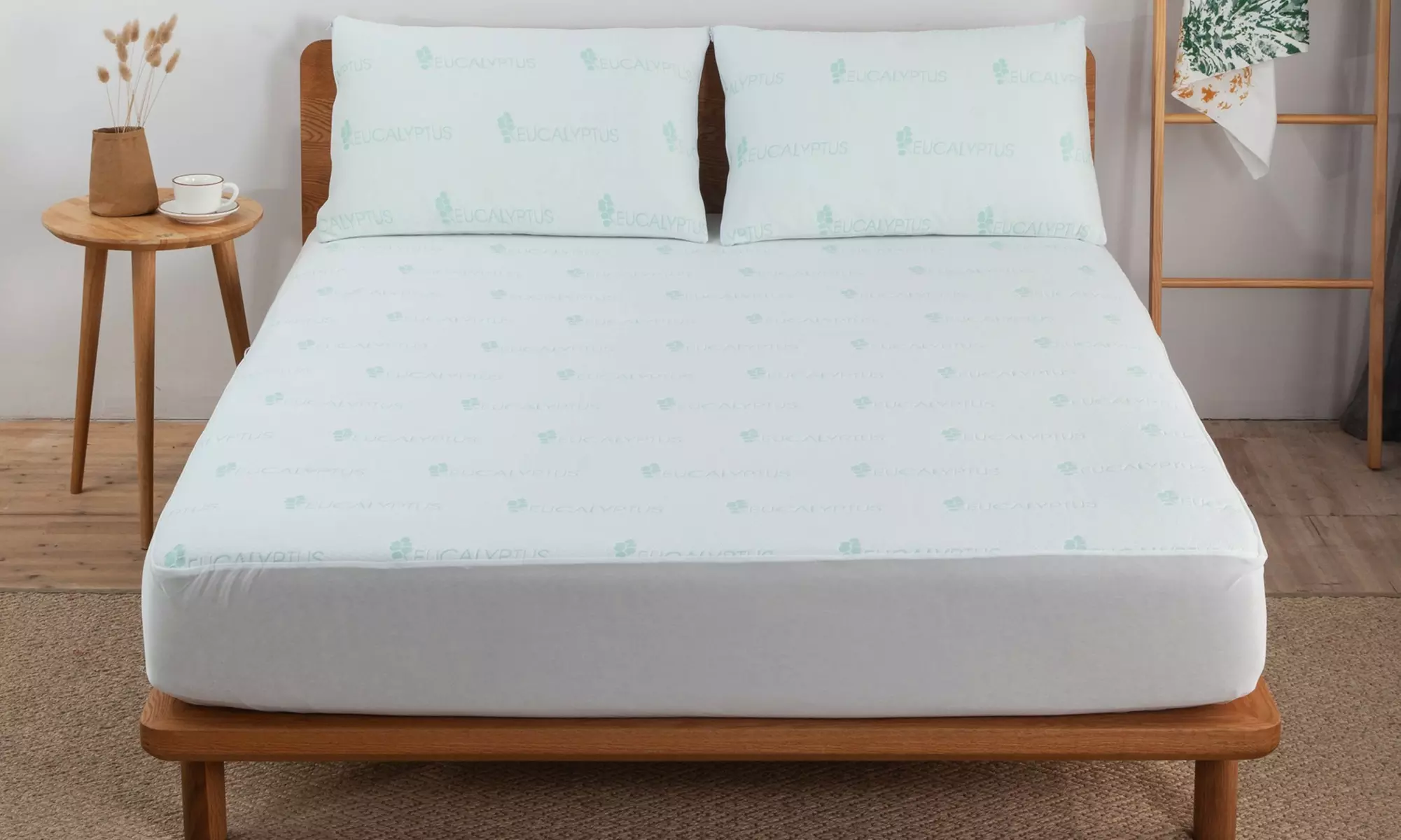 Bibb Home Eucalyptus Infused Scented Waterproof Mattress Pad
