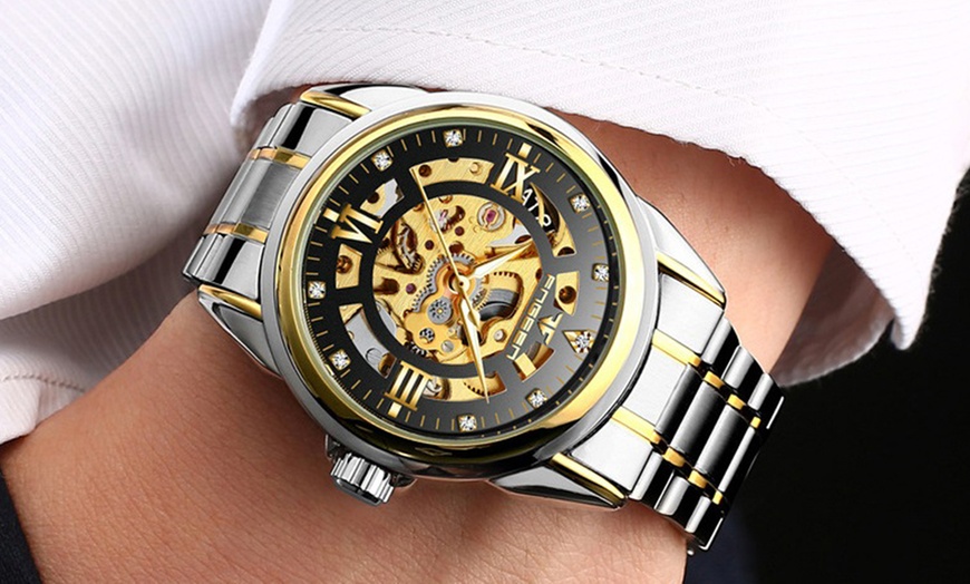 Image 3: Men's Stainless Steel Watch