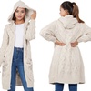 Image 9: Cable Chunky Knit Open Front Hooded Cardigan