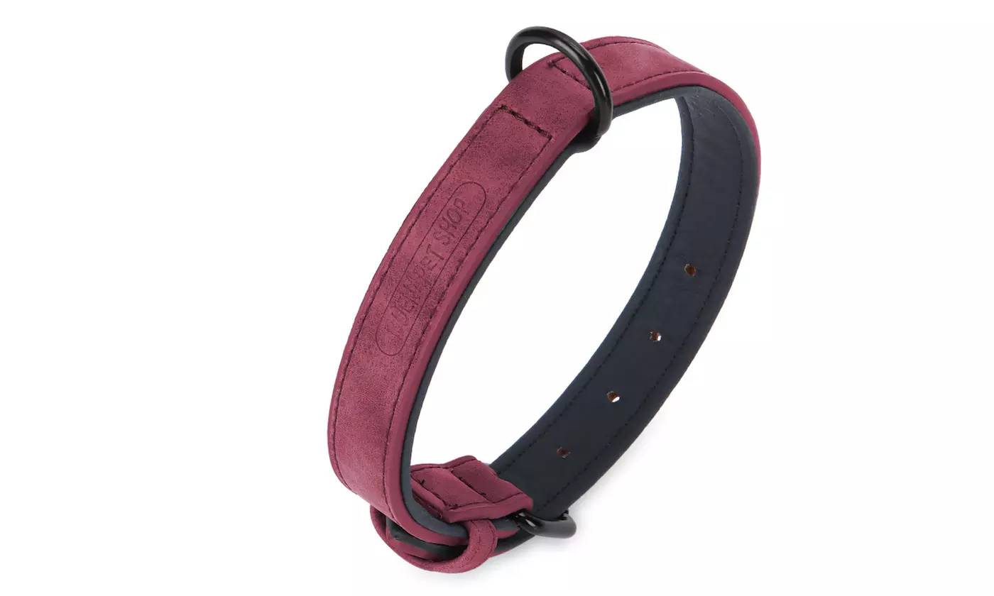 Adjustable Soft Leather Pet Dog Collar for Small Medium Large Dogs