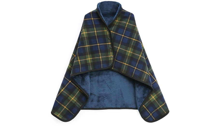 Image 5: One or Two Fleece Wearable Blankets with Buttons