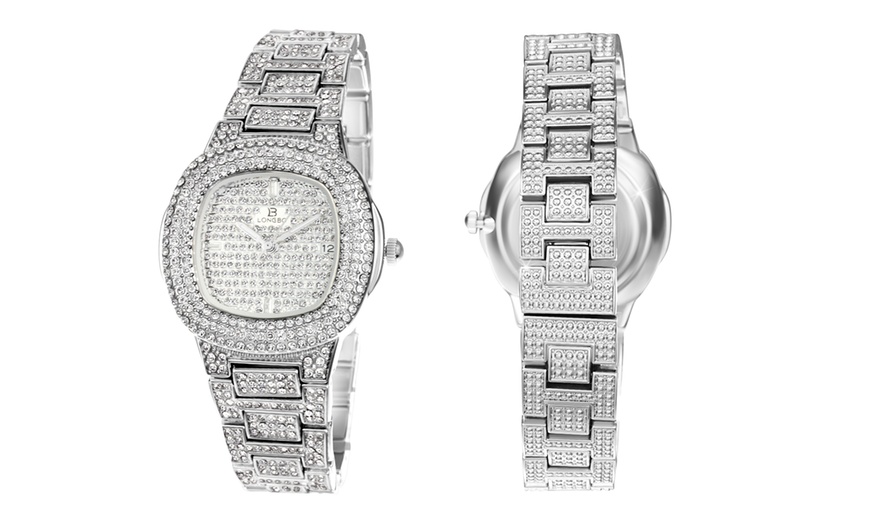Image 3: Reloj de pulsera elegante con cristales brillantes de SC Crystal