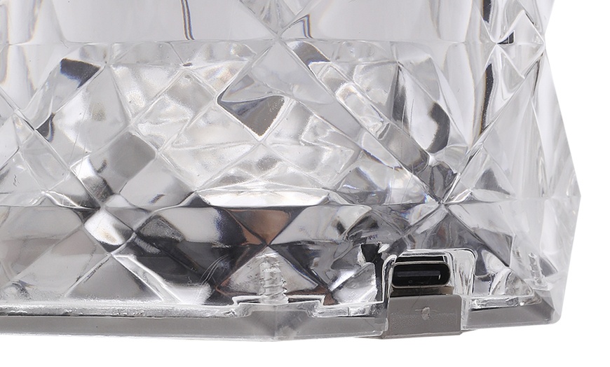 Image 10: Living And Home Transparent Faceted Night Lamp