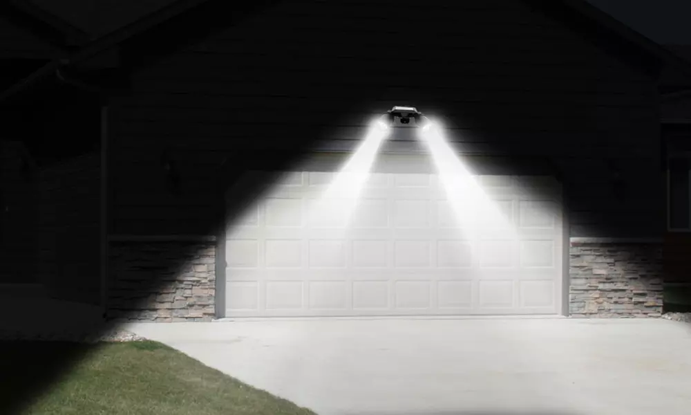 Solar-Powered PIR-Activated Twin-Head Security Light - Second Medium